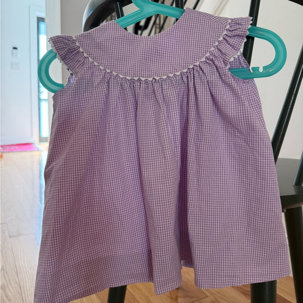 Purple Gingham Kids Blouse